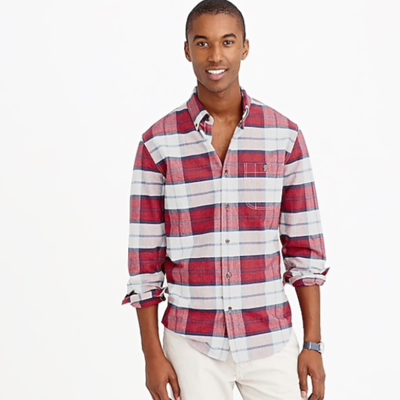 J. Crew Other - J.CREW elbow-patch shirt in heather plaster plaid